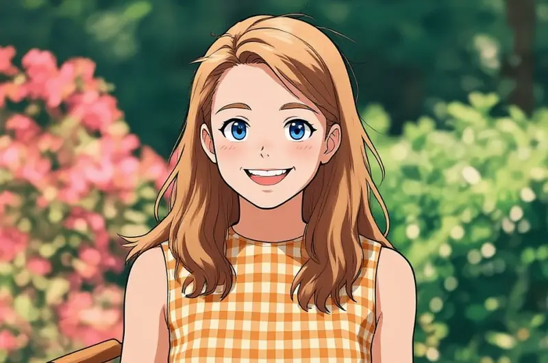 After: photo turned into Studio Ghibli style art